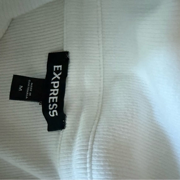 Express White Ribbed Knit Top - Picture 4 of 6